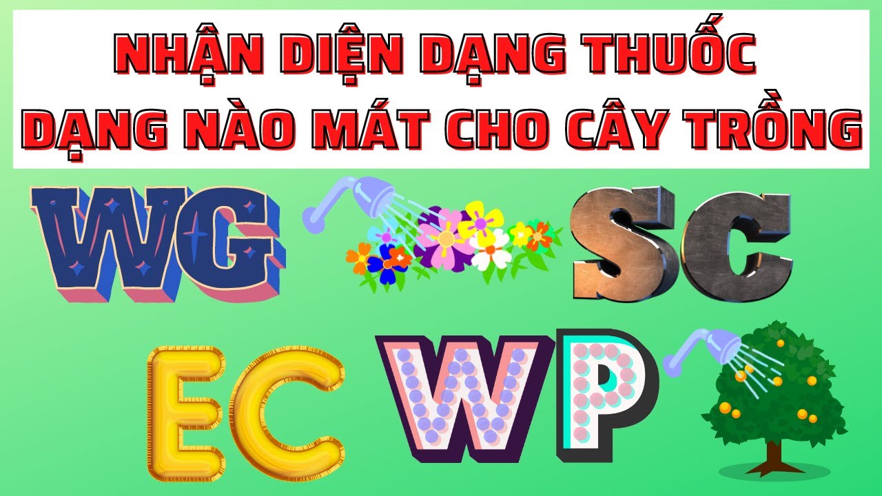 Dạng thuốc nào mát cho cây trồng | Nhận diện dạng thuốc phổ biến | Thuốc phun an toàn hoa và trái