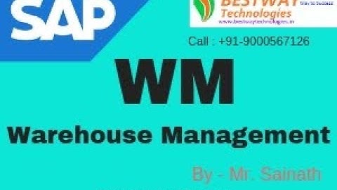 SAP WM Online training in Hyderabad | Bangalore | India | SAP Warehouse Management training Videos