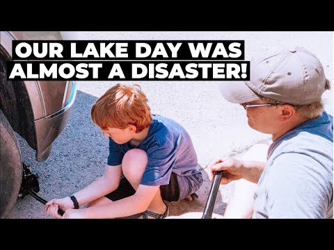 WE GOT A FLAT TIRE!! | Our Family Day At The Lake Ended Too Soon