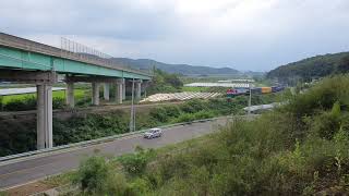 철암발 온산행 황산수송 화물 #3967열차+DEL 7423호 견인