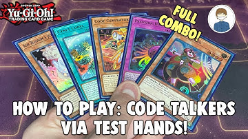 HOW TO PLAY: CODE TALKER via *TEST HANDS* [justnutz]