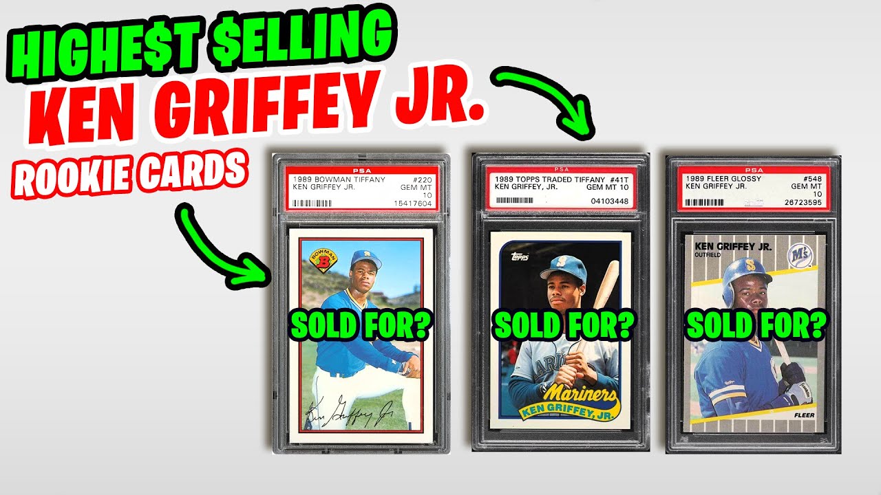 TOP 3 Highest Selling Ken Griffey Jr Rookie Cards Junk Wax Era Baseball  Cards #shorts - YouTube
