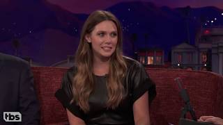 Elizabeth Olsen Teaches Conan Russian Curse Words :)