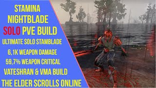ESO Stamina Nightblade Solo PVE Build - High Isle - Vateshran & VMA Build