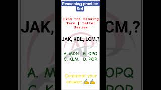 SSC GD Reasoning Practice Set | letter Series #shorts #reasoning #sscgdreasoning #sscgdexam #exam