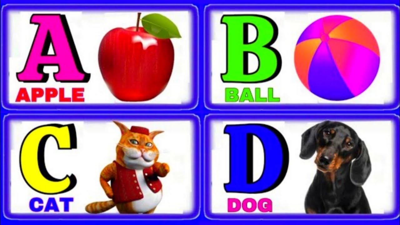 A For Apple B For Ball | Abcd Song | Abcd Rhymes | Abc Song Nursery ...