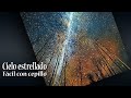 Como Pintar un Paisaje con Acrilico Cielo Estrellado 2020