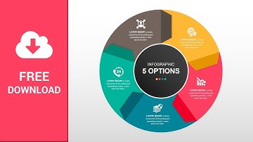 Create Round Infographic With Folded Arrows Using Microsoft Office PowerPoint -Free Download