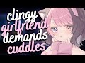 Cute and clingy girlfriend demands cuddles  f4a brat cuddling compliments asmr rp