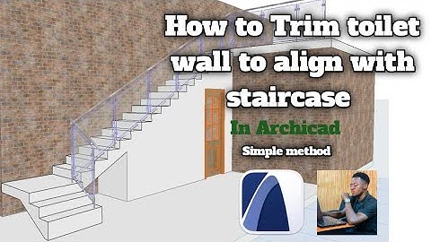 How to Trim toilet wall to align with staircase