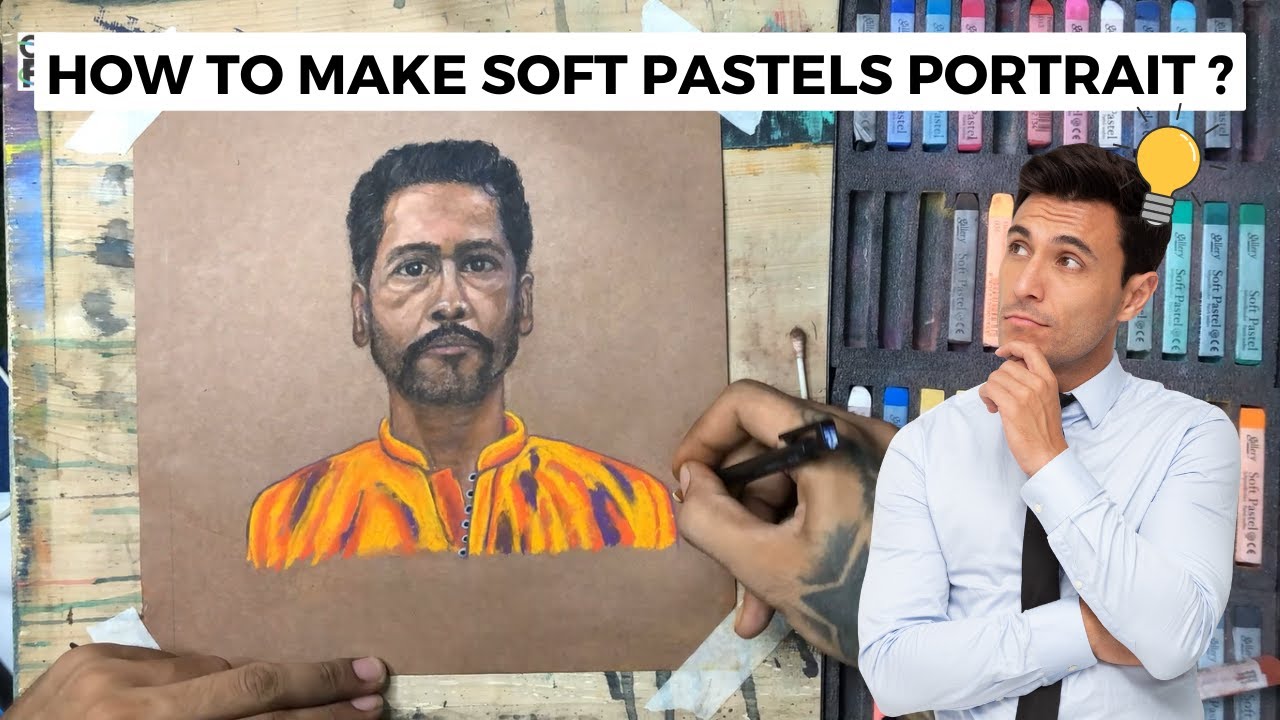 How To Make Soft Pastels Portrait TUTORIAL in Hindi DRY PAINTING 🎨😨