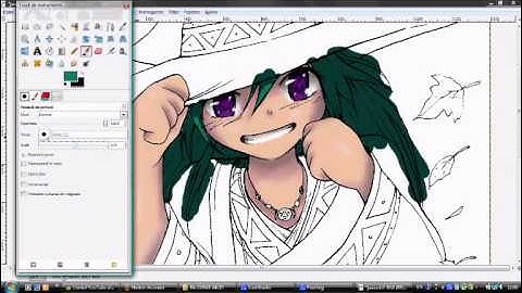 How to color anime in Gimp PART 2 HAIR AND EYES