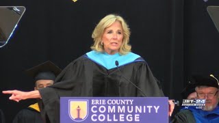 First Lady Dr. Jill Biden speaks at second Erie Community College commencement