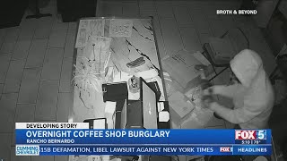 Surveillance video shows Rancho Bernardo coffee shop burglary