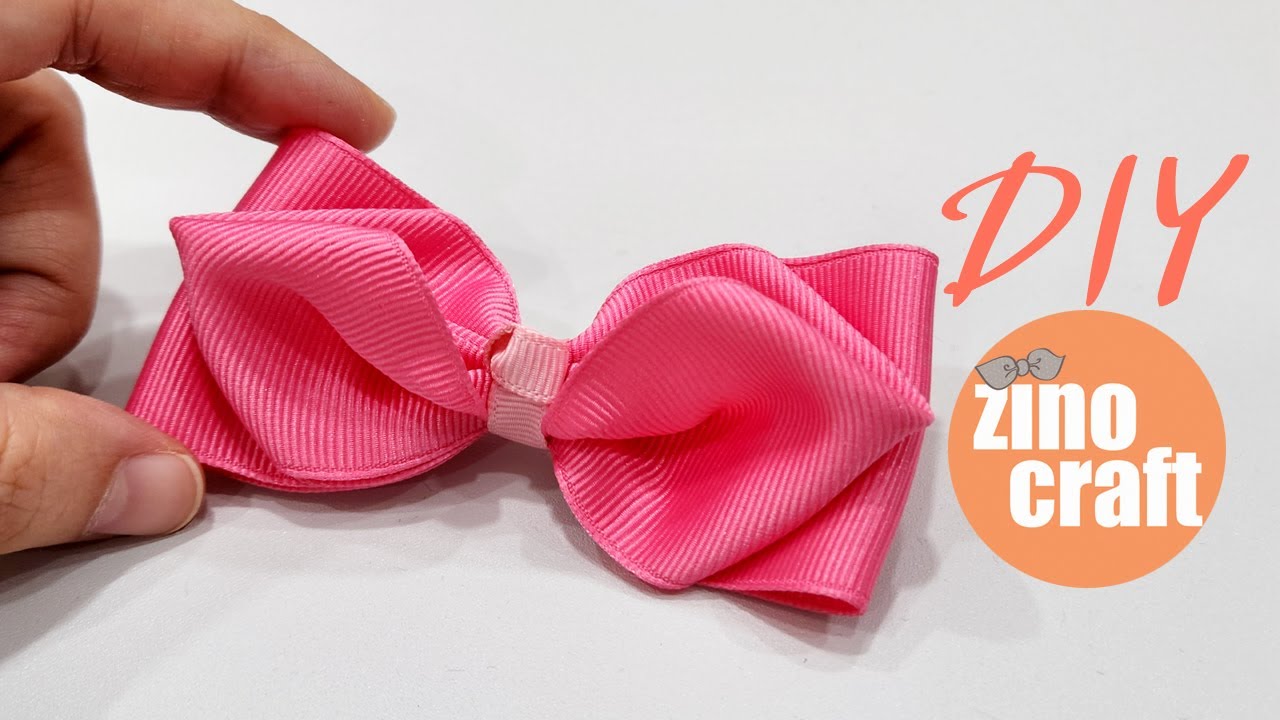 How to make hair bow/How to make ribbon bows/Ribbon hair bow tutorial