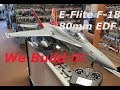 E-Flite F-18 80mm EDF BNF Unboxing and FULL BUILD VIDEO!