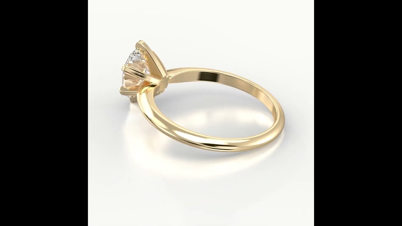 Anillo de compromiso con solitario de 6 puntas Tiffany, image size:1280x720