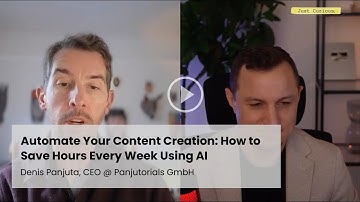 Automate Your Content Creation: How to Save Hours Every Week Using AI w/ Denis Panjuta, Panjutorials