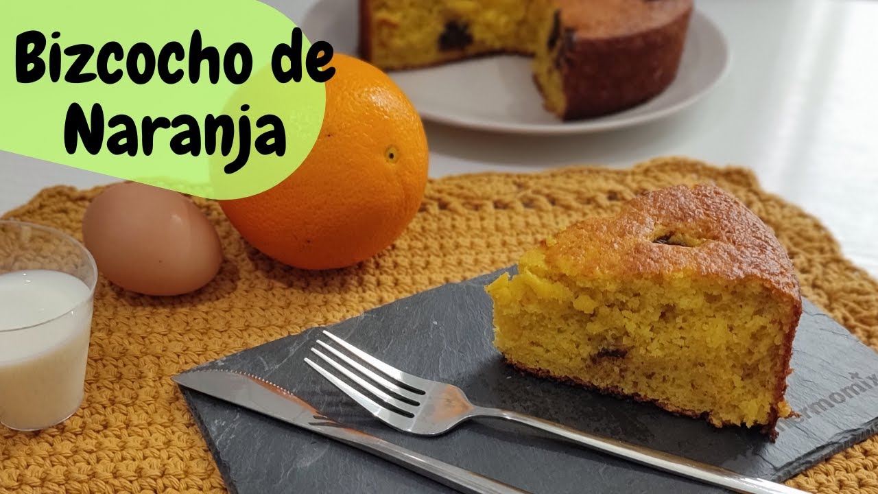 BIZCOCHO DE NARANJA en Thermomix. Esponjoso, Jugoso y ¡¡Listo en Minutos!! 🧁