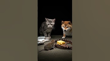 Shocking! 😱😱The cat sets a trap and waits in silence！😱😱#shorts #tabbycat #trap #cat #mouse #animals