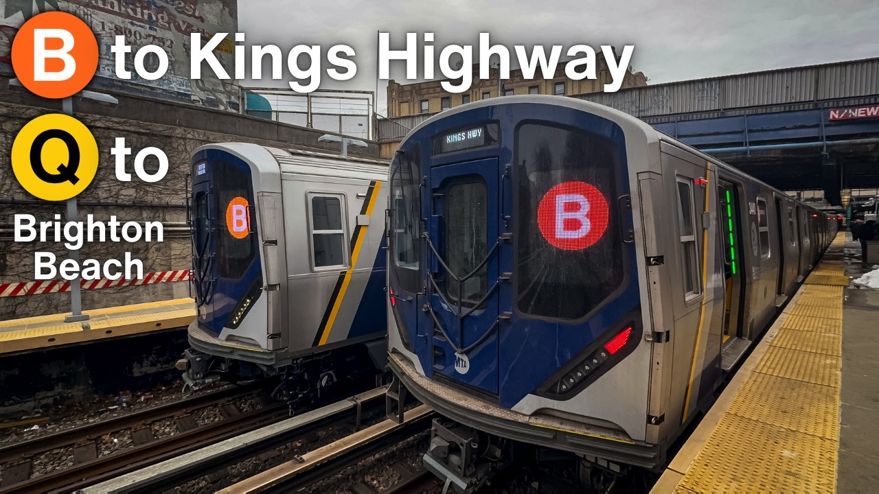 NYC Subway: R46, R68, R68A, & R211A (B) (Q) Trains @ Newkirk Plaza (Midday G.O.)