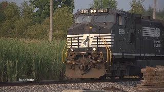 (6) NS Grain Train @ Westfield, NY. Aug. 1 2014