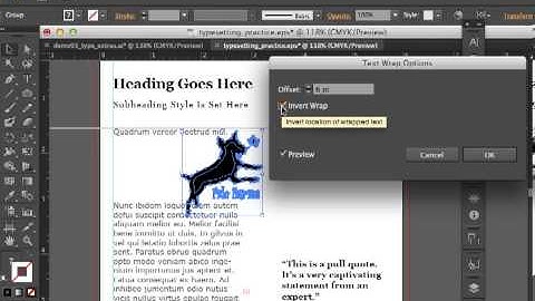 Adobe Illustrator CS6 Text Wrap