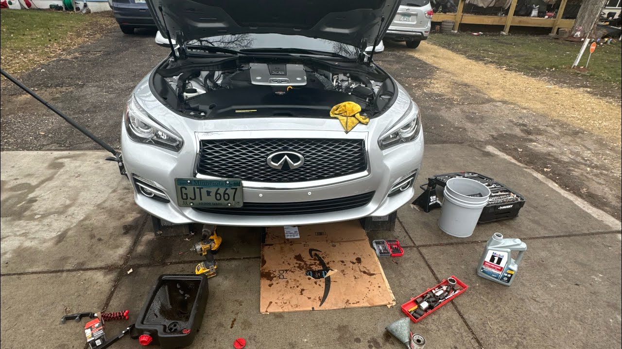 How to change your Oil Infiniti Q50 YouTube