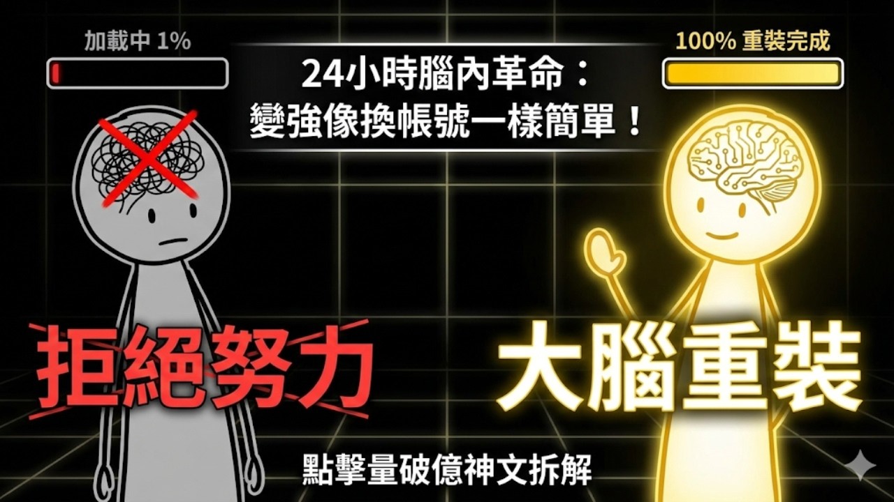 如何用 24 小時重構大腦？點擊破億的神文拆解：讓你變強像換帳號一樣簡單！ #大腦重構 #24小時重塑 #底層邏輯