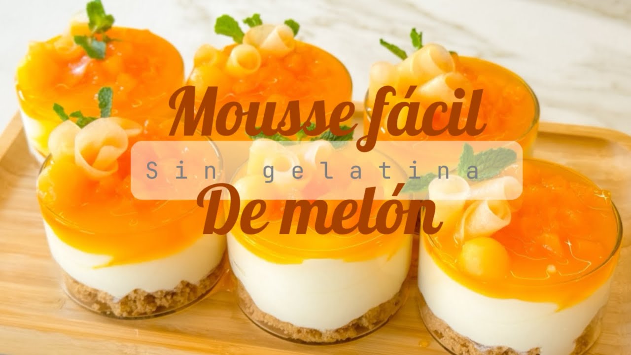 POSTRE DE MELÓN SIN GELATINA Y SIN HORNO - FÁCIL DE HACER
