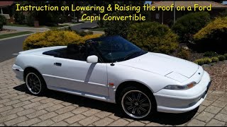 How to Lower and Raise a Ford Capri Convertible Soft Top