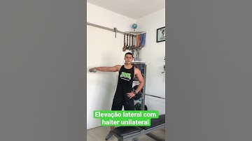 Elevação lateral com halter unilateral - Prof. Matheus Gomes #shorts