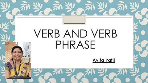 What is a verb phrase? ll AV English channel ll Learn with Avita Patil