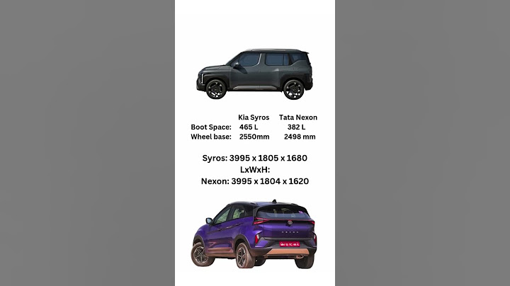 Kia SYROS vs Tata Nexon