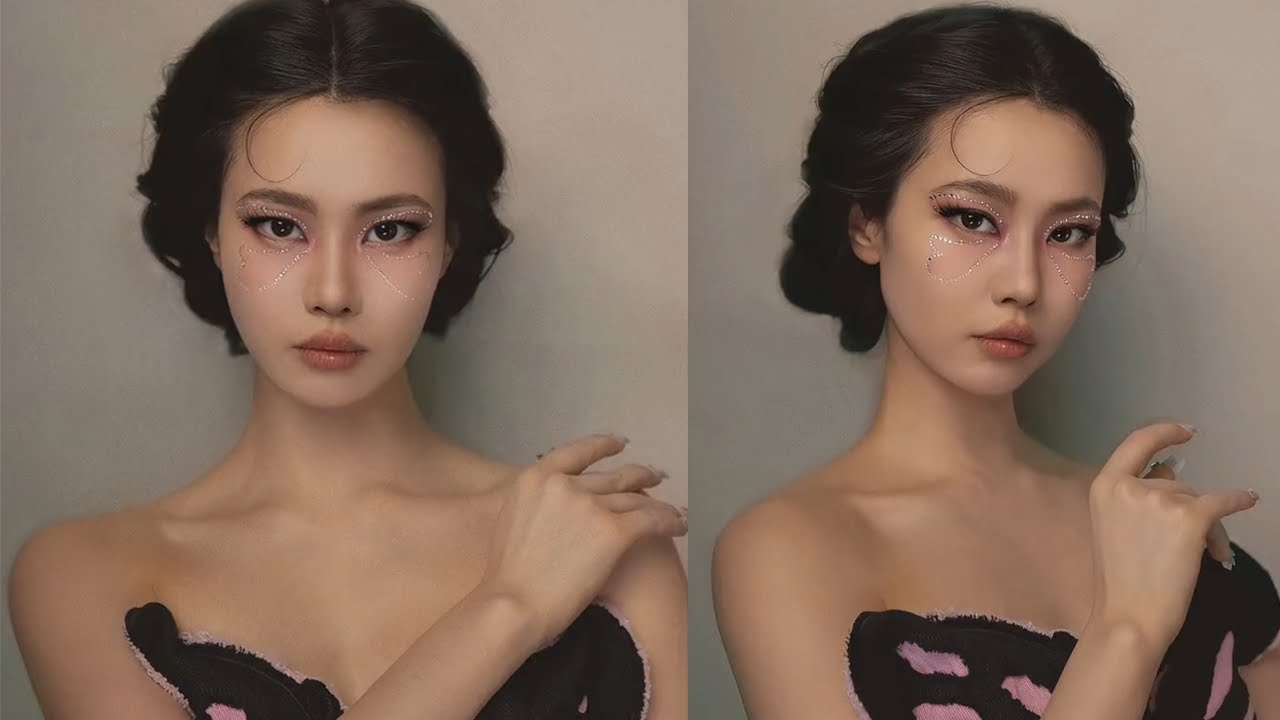 斗胆挑战Jennie蝴蝶妆～浅浅期待一下吧#是初九啊 #仿妆 #makeup