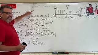 Mechanics of Materials: Exam 2 Problem 2, Beam Bending with Shear Moment Diagram