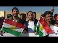 وقفة احتجاجية أمام مقرالامم المتحدة في اربيل احتجاجا على دخول ميليشيا الحشد الشعبي لمدينة كركوك 