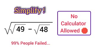 Very Interesting Square Root Question | Radical Question | Maths Olympiad