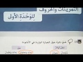 حل تمارين الوحدة الأولى الصف الخامس الجزء الأول