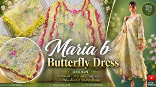 Maria B Butterfly Dress Design | Maria B | Maria B Hit Code Stitching | Lawn Dress Design 2026 screenshot 1