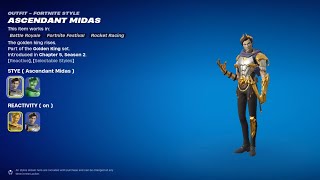 Fortnite Ascendant Midas Skin and Terminator Skin Return In Item Shop Hurry Up 😳