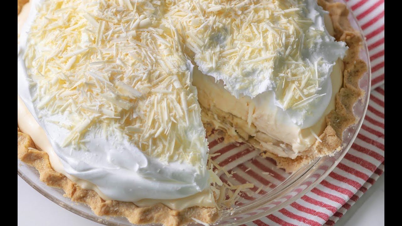 ไวท์ช็อกโกแลตบานานาครีมพาย White Chocolate Banana Cream Pie : พลพรรคนักปรุง