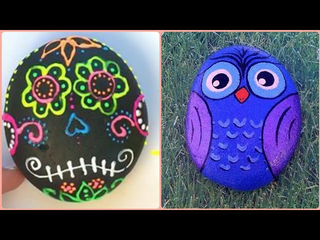 Owl Painted Rocks (Super Easy Rock Owl Paintings!) - Arty Crafty Kids