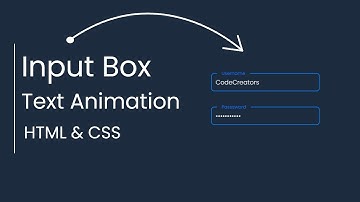 Create an Animated Input Field with Floating Labels in HTML & CSS