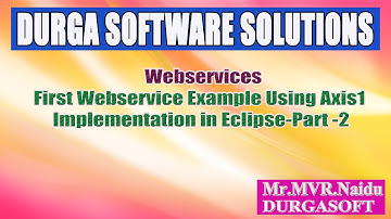 Webservices-First Webservice Example Using Axis1 Implementation Using Eclipse Part 2