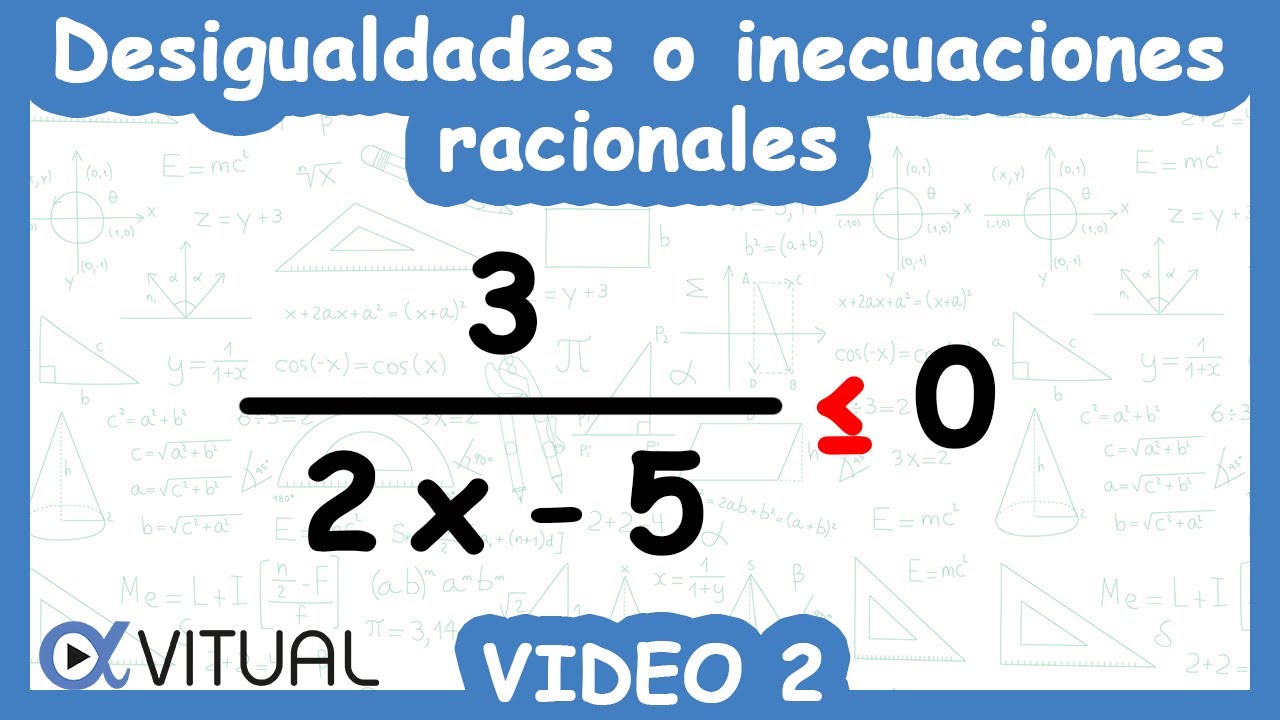 Desigualdades o Inecuaciones Racionales | Video 2 de 4