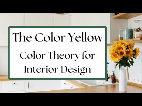 Video: What color goes well with yellow in the interior?