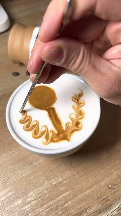 How to make latte art flower?🌼🌺 #latteartcity  #flower