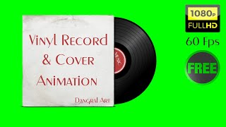 Green Screen - Vinyl Record & Cover -  Animation Full HD