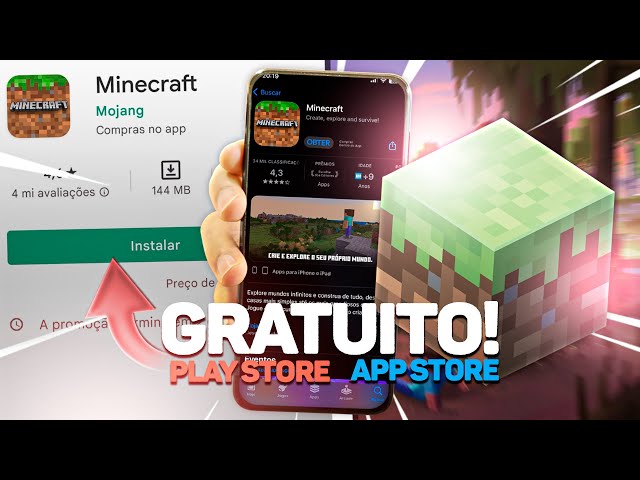 Conseguiu pegar Minecraft de graça na Play Store!? 👀 #rodgrossi